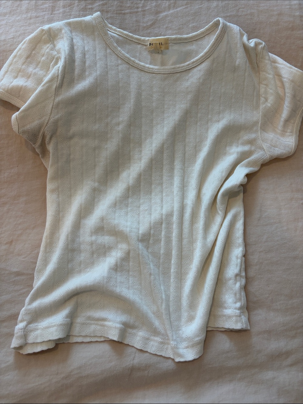 Donni pointelle baby tee